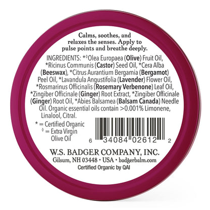 Badger Sleep Balm – Organic Lavender & Bergamot Sleep Support (3-Pack, 0.75 oz Tin)