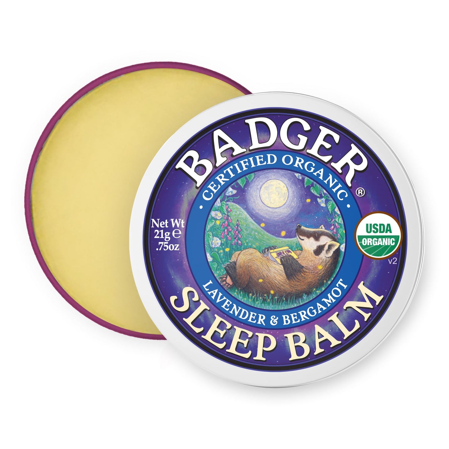 Badger Sleep Balm – Organic Night Balm with Lavender & Bergamot