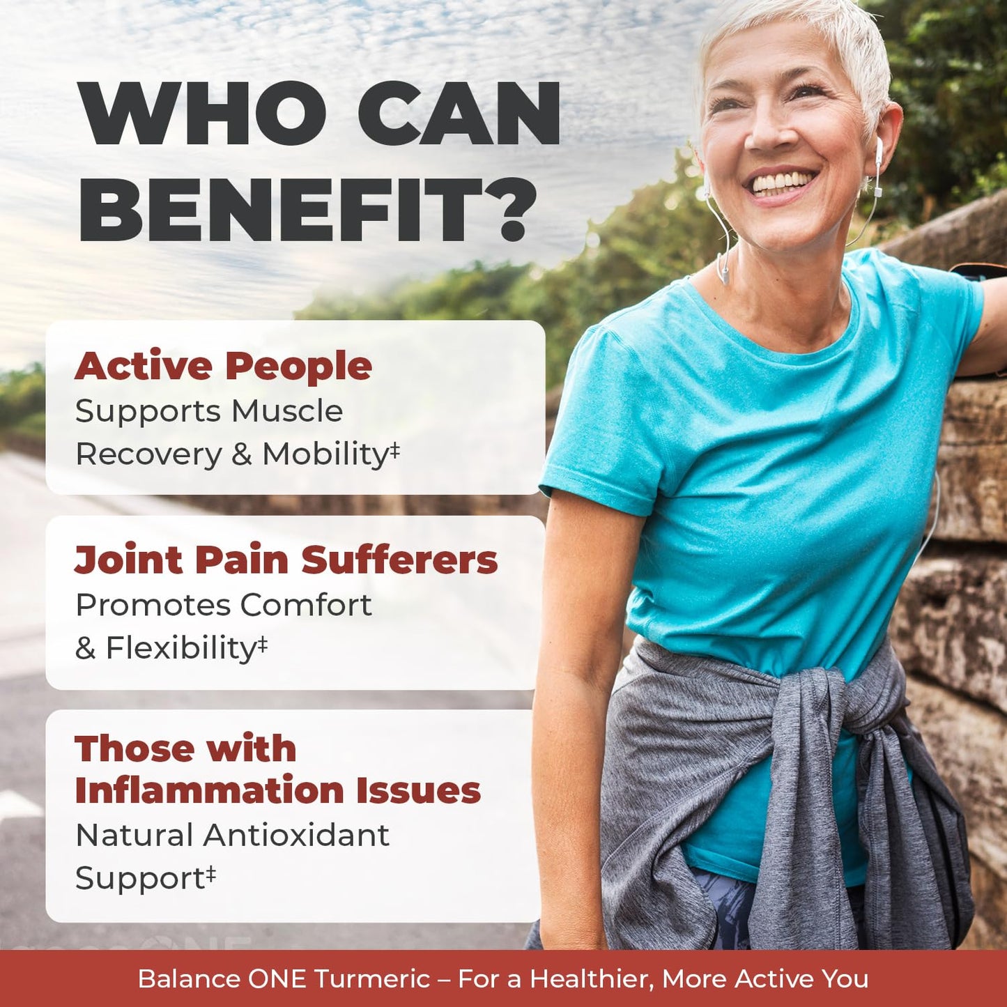 Balance ONE Turmeric 1000mg with 95% Curcuminoids – Joint Support & Antioxidant