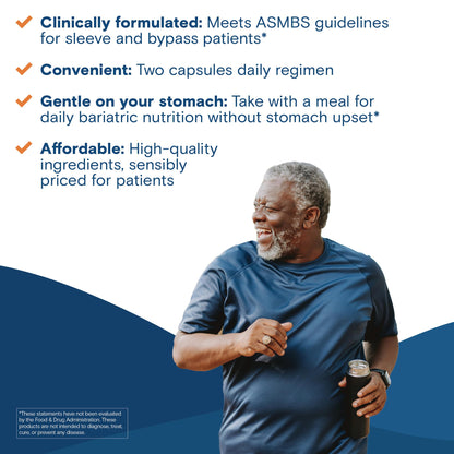 Bariatric Fusion Iron-Free Bariatric Multivitamin for Post-Op Patients | 1 Year Supply