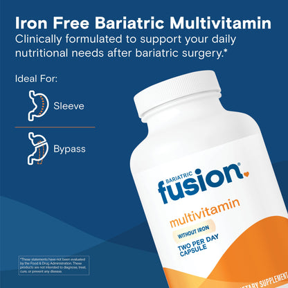 Bariatric Fusion Iron-Free Bariatric Multivitamin for Post-Op Patients | 1 Year Supply