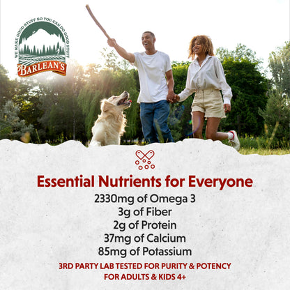 Barlean's Organic Flax Chia Coconut Seed Blend – 12 oz | 2,330 mg Omega-3 (ALA) & Fiber