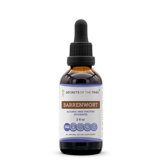 Secrets of the Tribe Barrenwort Tincture Alcohol-Free Liquid Extract (Epimedium Grandiflorum) 2 fl oz