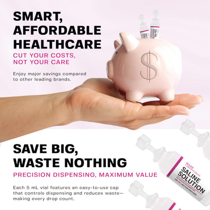 BASE LABORATORIES 7% Saline Solution for Nebulizer — 50 Vials, 5ml Unit Dose | Inhalation & Nasal Irrigation