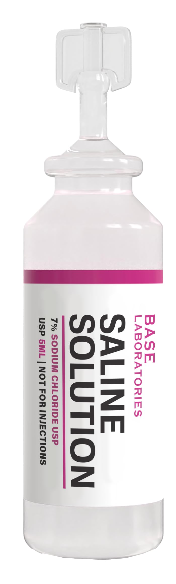 BASE LABORATORIES 7% Saline Solution for Nebulizer — 50 Vials, 5ml Unit Dose | Inhalation & Nasal Irrigation