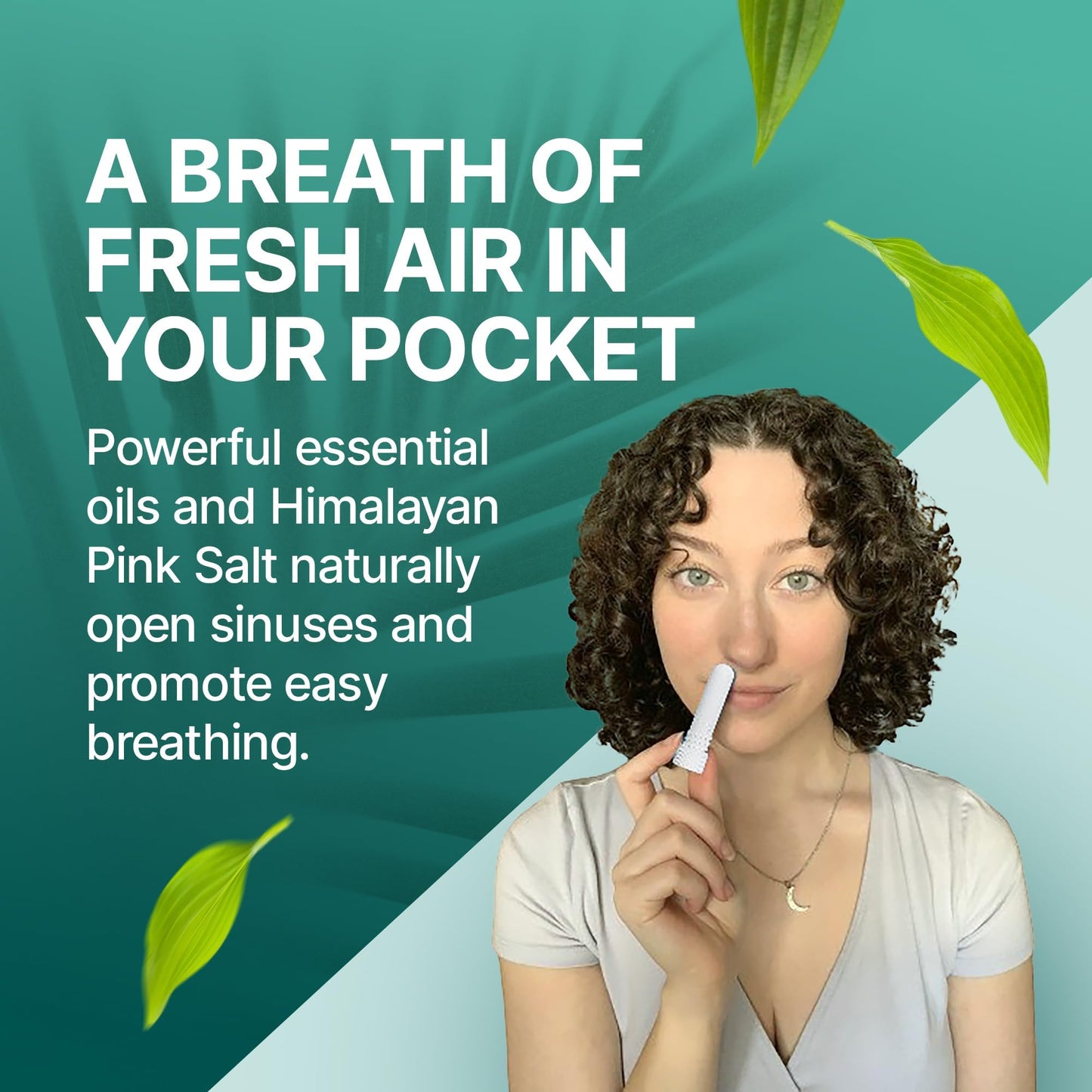 Basic Vigor Pocket Neti: Breathe Easy Himalayan Salt Inhaler 2-Pack with Eucalyptus