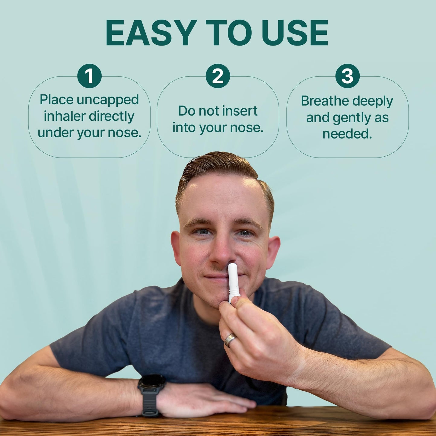 Basic Vigor Pocket Neti: Breathe Easy Himalayan Salt Inhaler 2-Pack with Eucalyptus