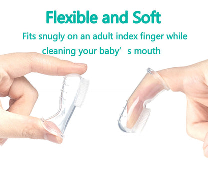 Bassion Baby Toothbrush Set - 6 Soft Finger Toothbrushes for 0-12 Months