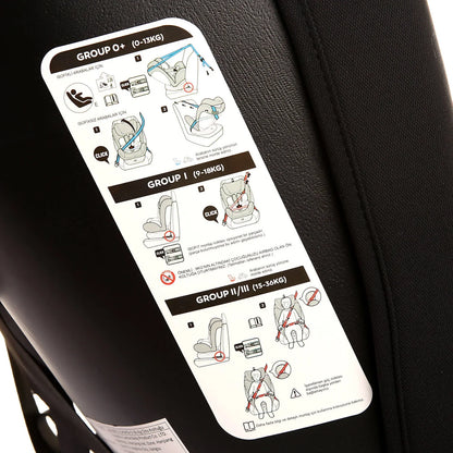 baby plus Orbitfix Group 0/1 Baby Car Seat - Black Red