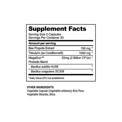 Beekeeper's Naturals Complete Gut Health – 3-in-1 Probiotic, Prebiotic & Postbiotic (Gluten-Free, 20ct)