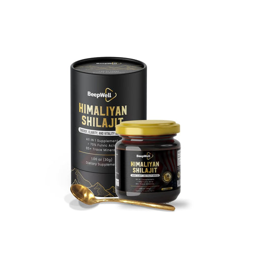 BeepWell Shilajit Resin – Organic Himalayan Shilajit, 60 Servings