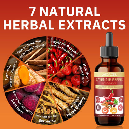 13-in-1: Cayenne Pepper Drops, Beetroot Drops & More | Natural Wellness Formula