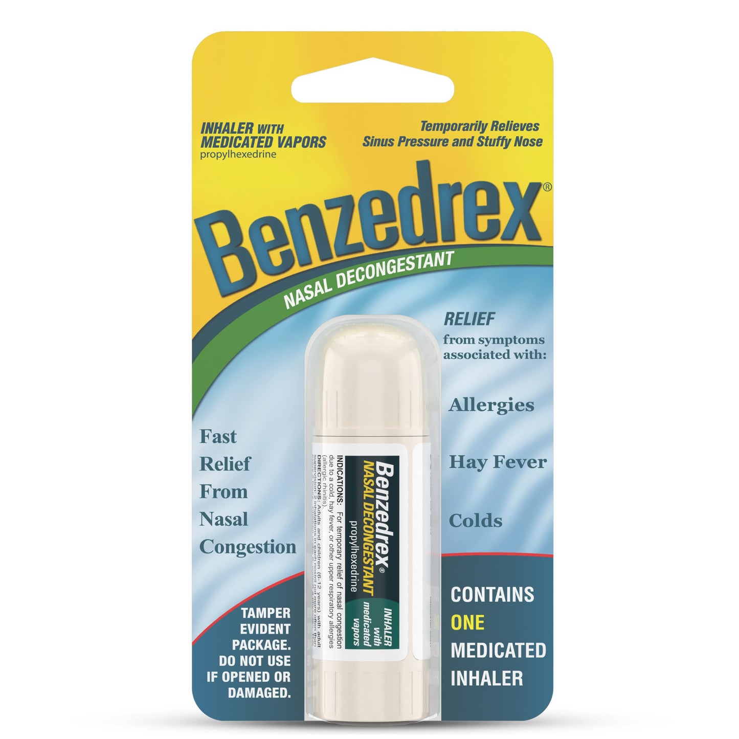 Benzedrex Inhaler Propylhexedrine Nasal Decongestant – 1 Count (Pack of 6)