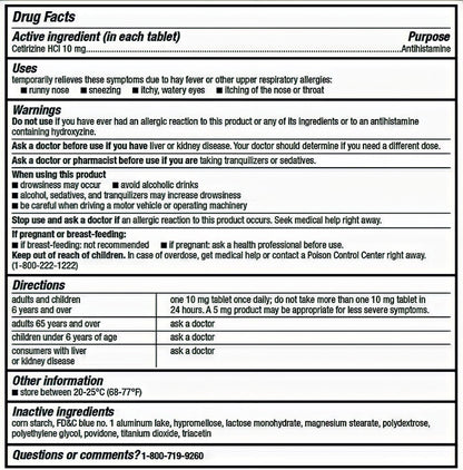 berkley jensen 24 Hour Allergy Relief (365-Count) - 10 mg Cetirizine Hydrochloride Antihistamine
