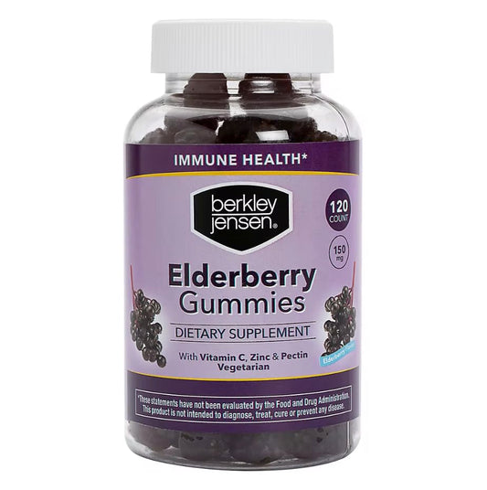 Berkley Jensen Elderberry Gummies with Vitamin C & Zinc, 120 ct / 150 mg