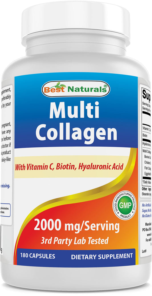 Best Naturals Multi Collagen Pills 2000mg – Hair, Skin & Nails