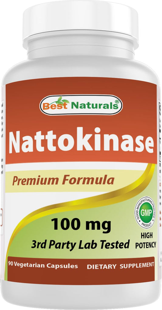 Best Naturals Nattokinase 2000 FU - 100 mg per Vegetarian Capsule | 90 Capsules | Made in USA