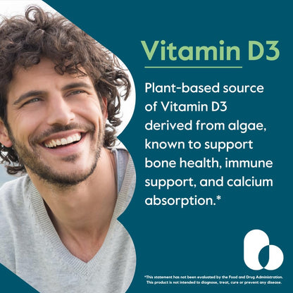 BESTVITE Vegan Vitamin D3 2500 IU - 120 Vegetarian Capsules | Vegan, Non-GMO, Gluten Free, No Stearates