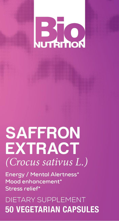 Bio Nutrition Standardized Saffron Vegi-Caps – 50 Count