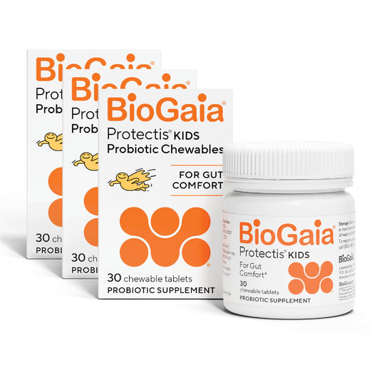BioGaia Kids Probiotic Chewables | Gentle Digestive Support for Ages 3+ | 90 Day Supply
