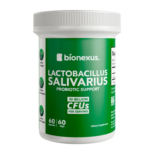 Bionexus™ Lactobacillus Salivarius Probiotic – 60-Count, 30B CFU | Made in USA | Delayed-Release DRcaps
