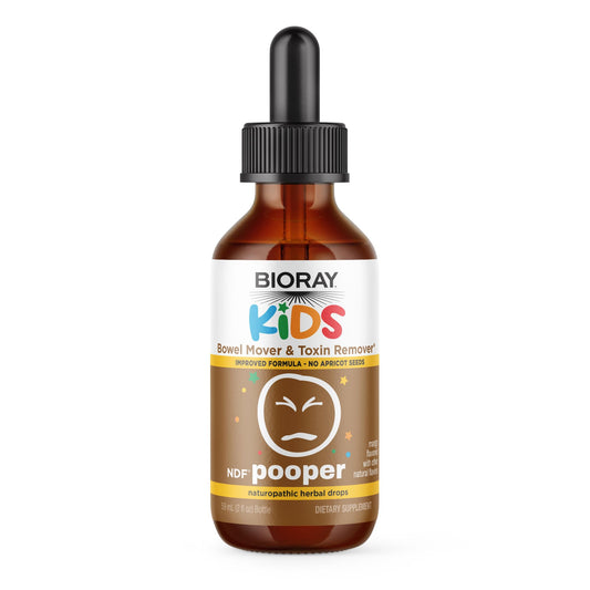 BIORAY Kids NDF Pooper Mango - 2 fl oz Bowel Mover | Non-GMO Vegan Gluten Free - 30 Servings