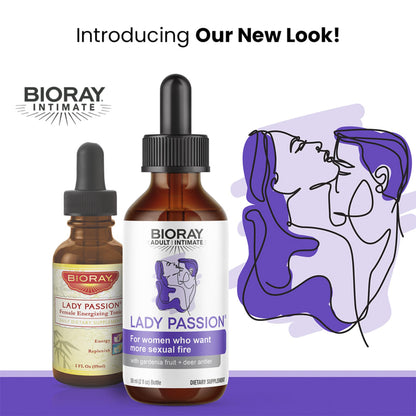 BIORAY Intimate Lady Passion - 2 fl oz | Female Energizing Tonic | Non-GMO, Gluten Free