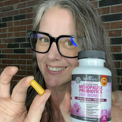BioSchwartz Menopause Probiotics - 40 Billion CFU for Women | 30 Servings, Non-GMO