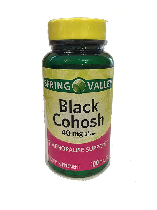 Black Cohosh Extract - 100 Tablets | Menopause Support | Spring Valley