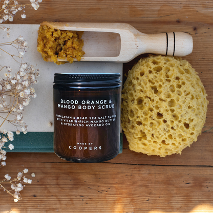 مقشر للجسم بالبرتقال الأحمر والمانجو