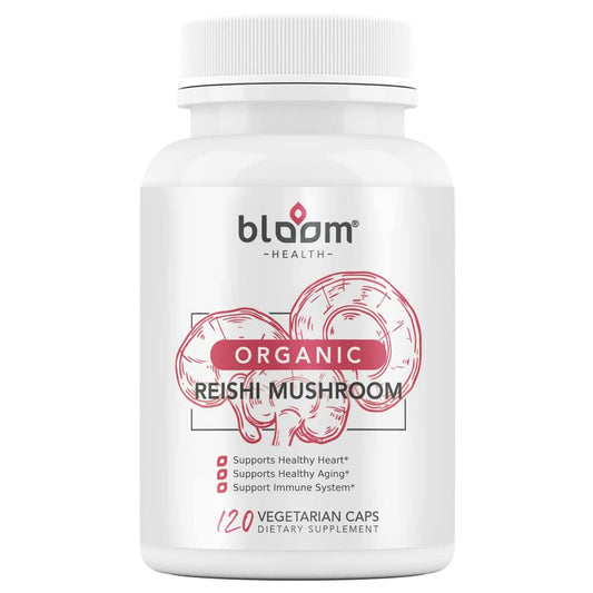 Bloom Health Reishi Mushroom Capsules – Organic Ganoderma Lucidum for Immune Support