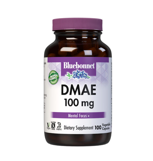 BlueBonnet DMAE Supplement, 100 Count | 100 mg DMAE Veg Capsules