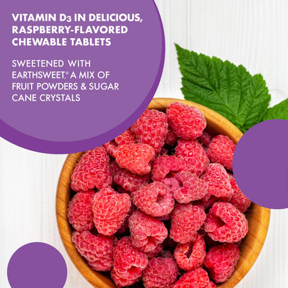 Bluebonnet Nutrition EarthSweet Vitamin D3 400 IU - 90 Chewables | Bone & Immune Support