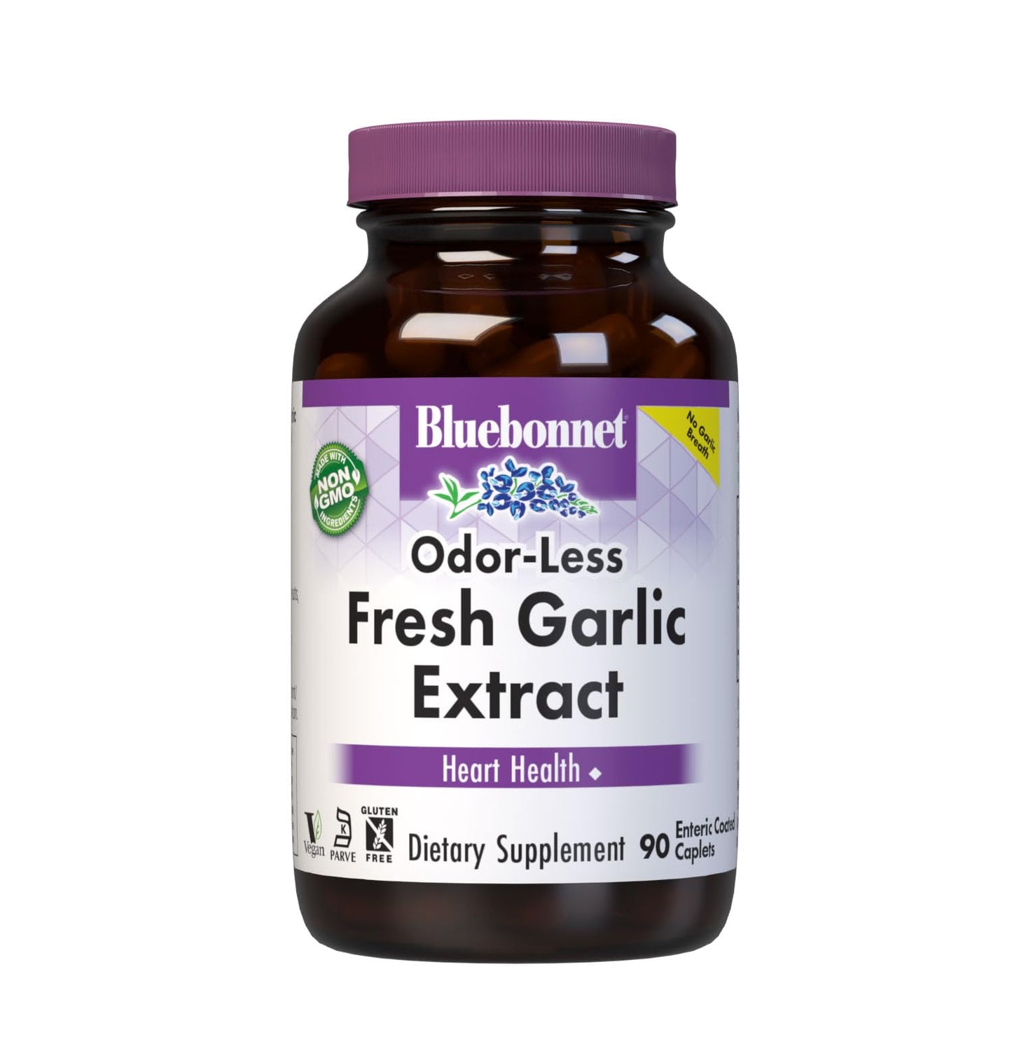 BlueBonnet Standardized Fresh Garlic Extract Supplement, 350 mg Caplets, 90 Count