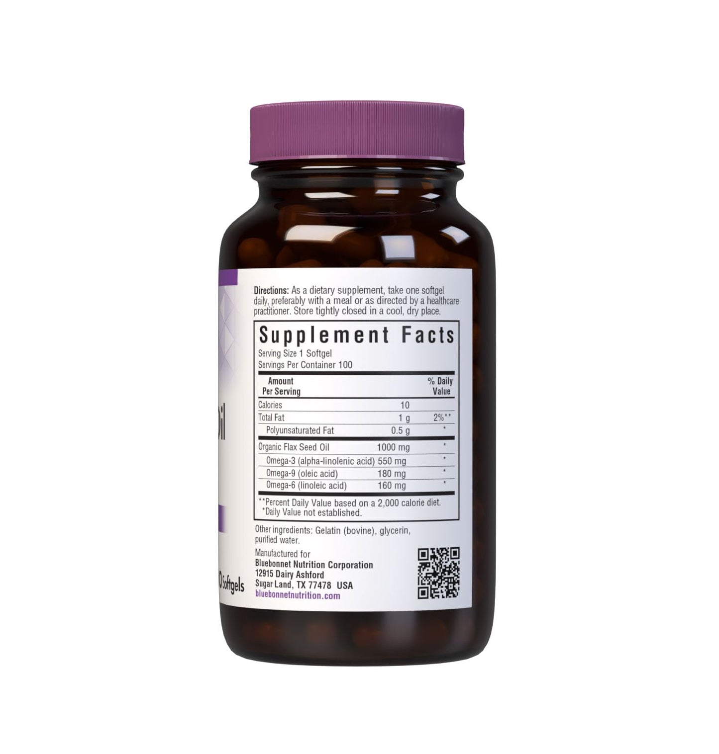 BlueBonnet Nutrition Flax Seed Oil 1000 mg Softgels - Omega-3-6-9