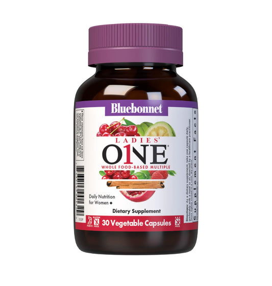 Bluebonnet Nutrition Ladies One Organic Vegetable Capsule – Whole Food Multivitamin with K2, 30 Count