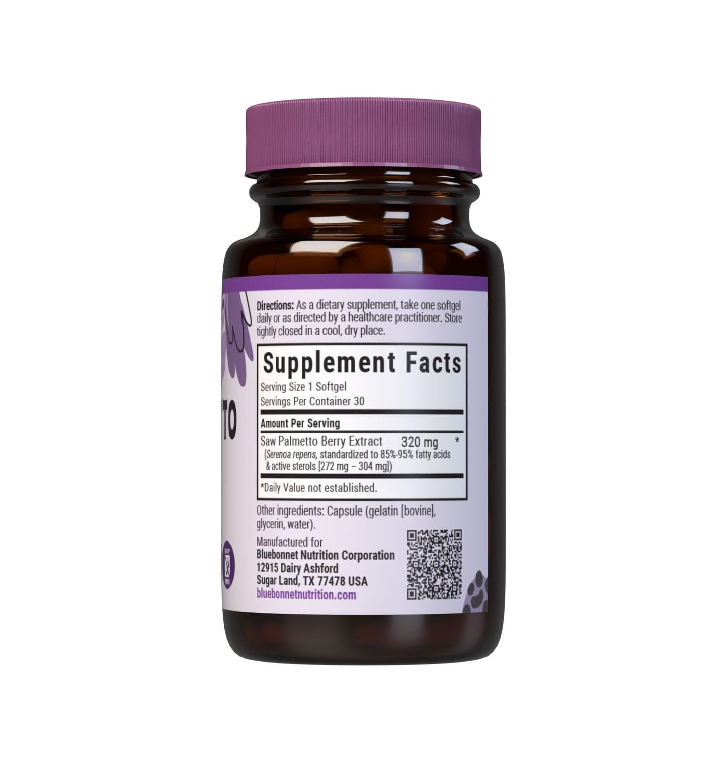 BlueBonnet Extra Strength Saw Palmetto Berry Extract Softgels, 30 Count | Prostate Health Supplement