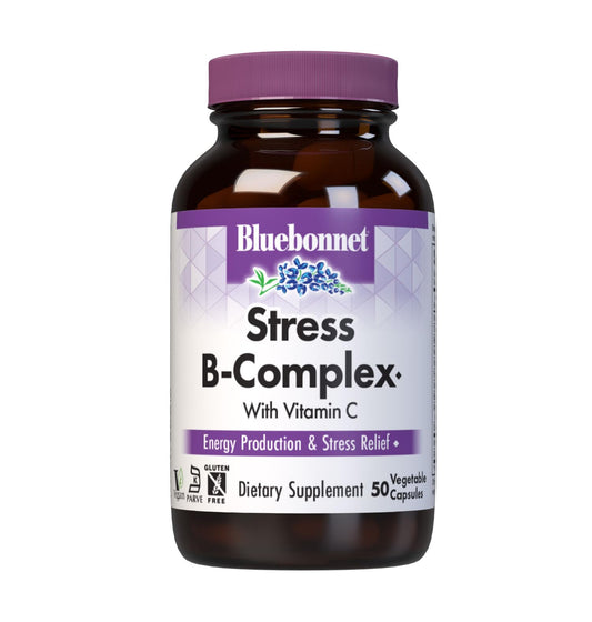 BlueBonnet Stress B-Complex for Women & Men – Vegan & Gluten-Free