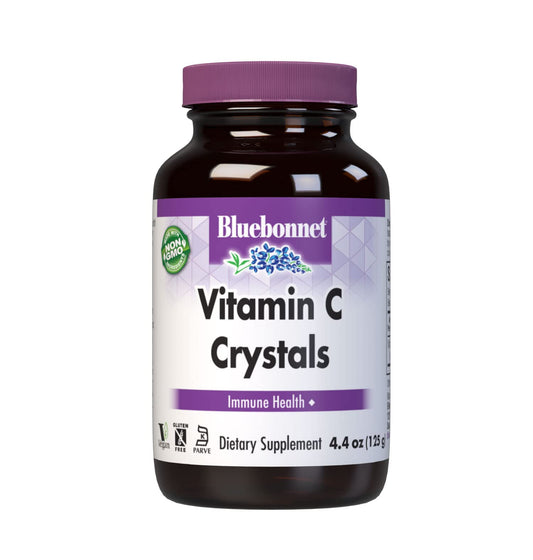 Bluebonnet Vitamin C Crystals – Immune Support, Non-GMO, Soy Free, Gluten Free, Kosher, Vegan, 4.4 oz (125 g)