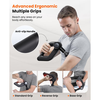 BOB AND BRAD D5 Pro Plus Massage Gun with Heat — 13mm Deep Tissue, 55 lbs Stall, 4h Battery, FSA/HSA Eligible