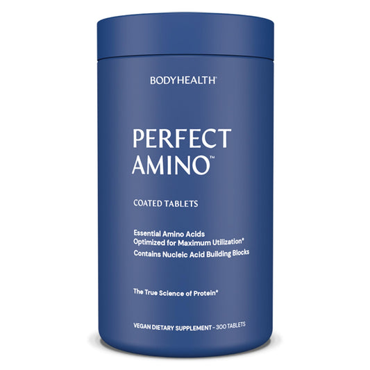 BodyHealth PerfectAmino (300 ct) – Easy to Swallow Vegan Amino Acids for Pre/Post Workout