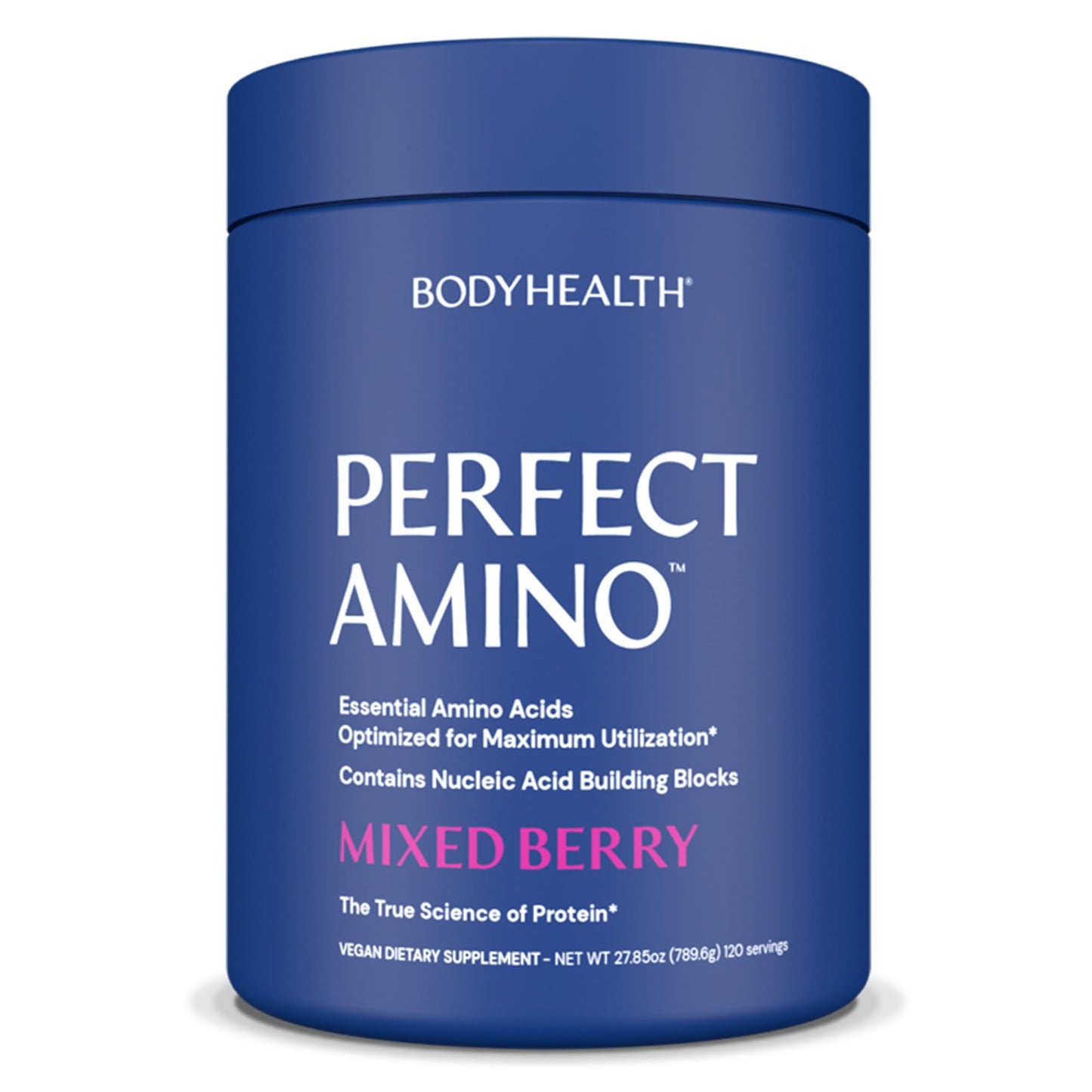 BodyHealth PerfectAmino Powder – BCAA & EAA for Pre & Post Workout | Mixed Berry, 120 Servings