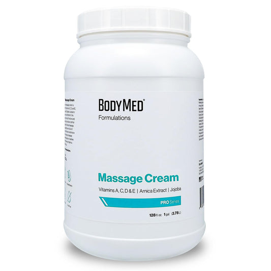 BodyMed Formulations Massage Cream, 1 gal. – Fragrance-Free, All-Natural Cream for Massage Therapy – Leaping Bunny Certified – Arnica Extract & Jojoba – Non-Staining & Paraben Free