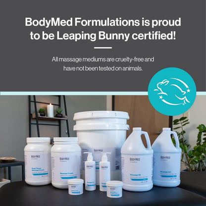 BodyMed Formulations Massage Oil, 1 gal. – Fragrance-Free, Leaping Bunny Certified