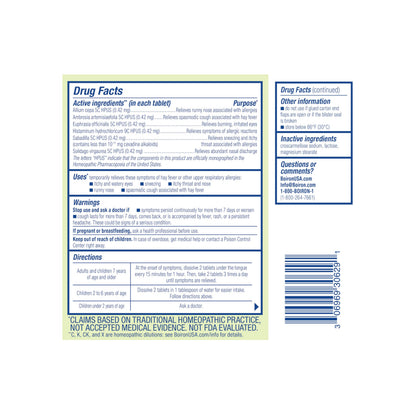 Boiron AllergyCalm Tablets — Targeted Relief for Allergy & Hay Fever (120 Count)