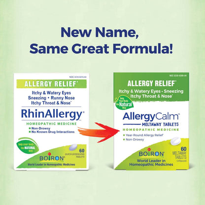Boiron AllergyCalm Tablets — Targeted Relief for Allergy & Hay Fever (120 Count)