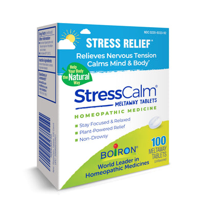Boiron StressCalm Tabs — 100 Count | Non-Drowsy Stress Relief & Meltaway Tablets