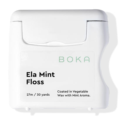 Boka Ela Mint Expandable Woven Dental Floss – Plant-Based Wax, Teflon-Free | 30 Yards