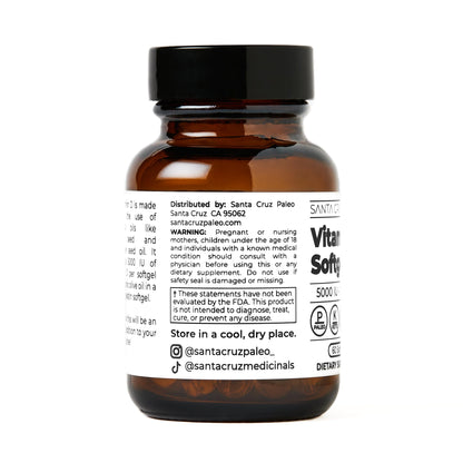 Santa Cruz Paleo Vitamin D3 5000 IU - Olive Oil Softgels, 60 Count