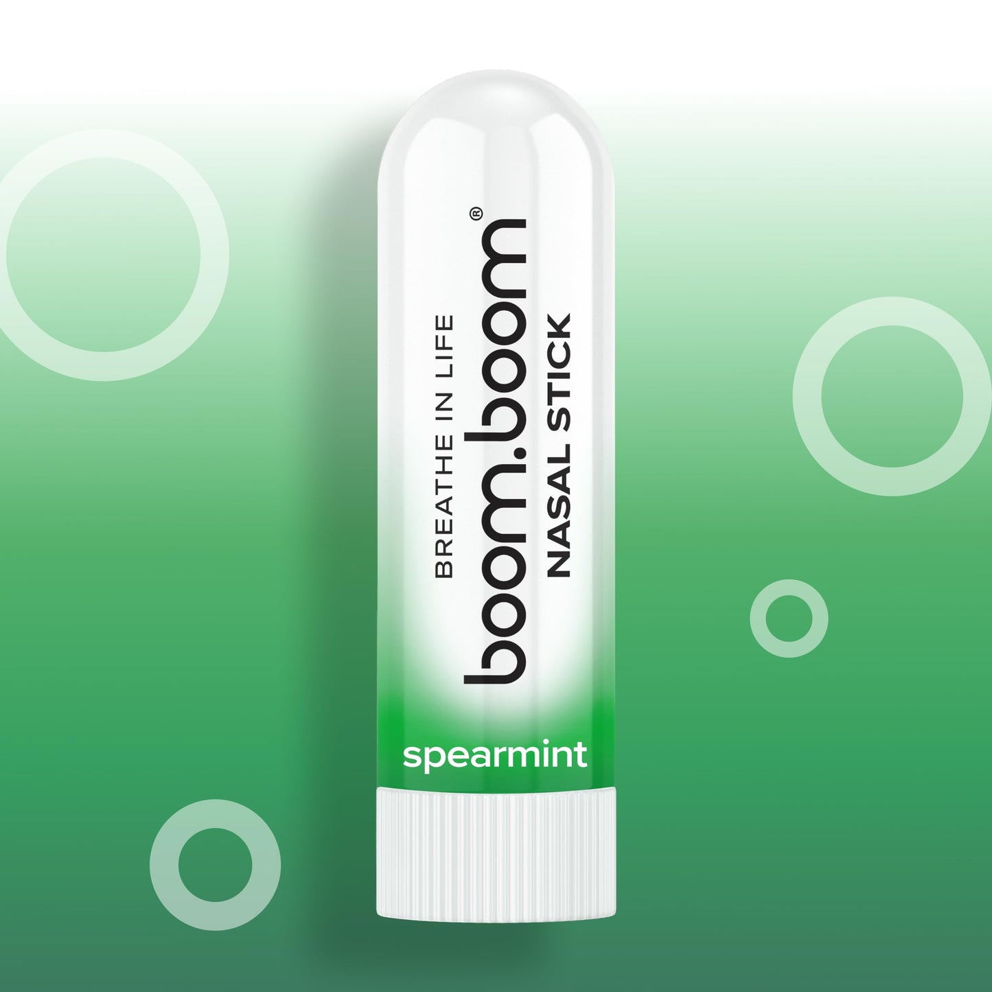 BoomBoom Nasal Stick with Vapor Flow Technology - Spearmint Inhaler for Fresh Breathing